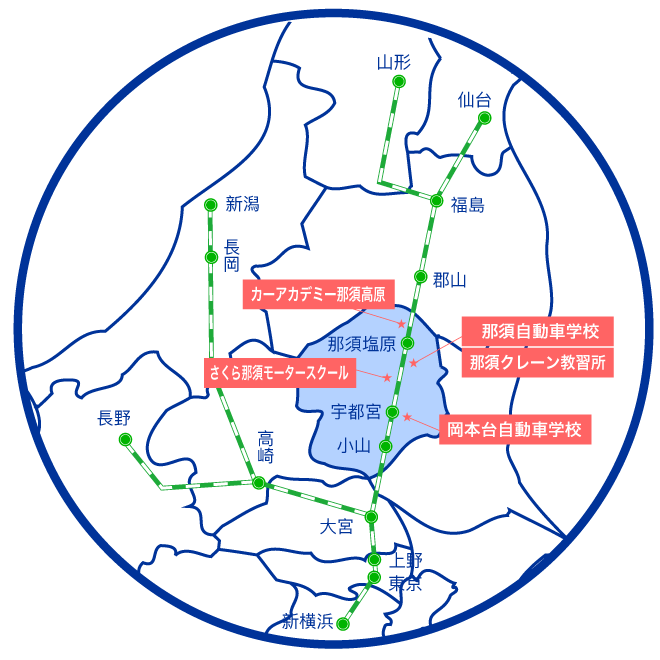 栃木周辺地図イラスト